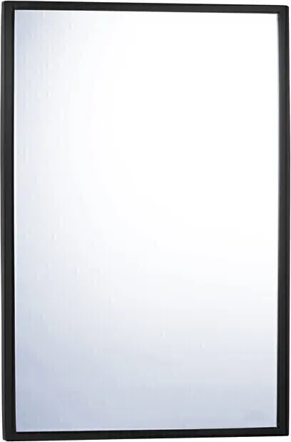 Miroir en verre avec cadre à angle fixe en acier inoxydable