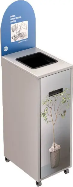 MULTIPLUS Station de recyclage avec couvercle 58L