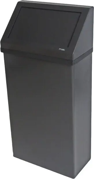 303-NL Poubelle murale avec couvercle battant 13 gal