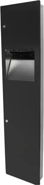 Unité murale encastré de papier à plis multiple et poubelle 8 gal