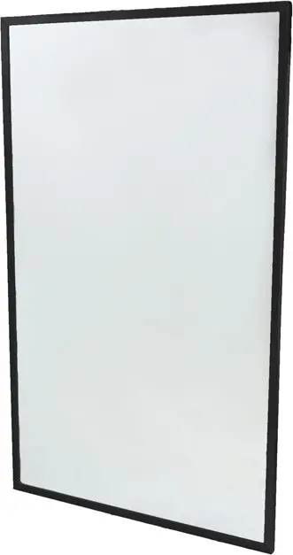 Miroir droit avec cadre noir, 24" x 36"
