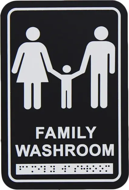 Pictogramme pour toilette familiale en braille