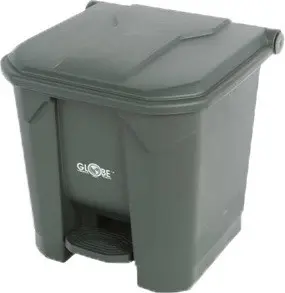 Poubelle à pédale en plastique grise