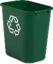 2956 Corbeilles de recyclage avec logo vert 6 gal