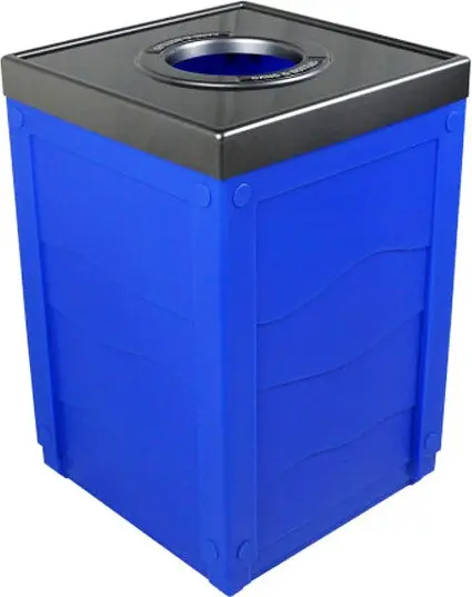 EVOLVE Poubelle pour le recyclage bleu 50 gal