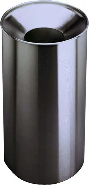 B-2400 Poubelle ronde en acier inoxydable avec couvercle 33 gal