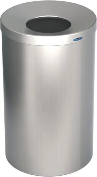 310-J Poubelle ronde en acier inoxydable avec couvercle 54 gal
