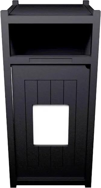 VISION Poubelle extérieur avec panneau d'affichage 30 gal