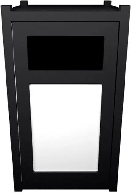 VISION Poubelle extérieur avec panneau d'affichage 45 gal