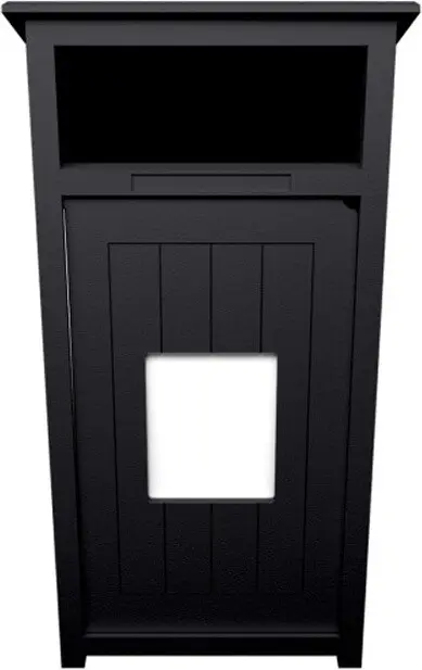 AURA Poubelle extérieure avec panneau d'affichage 32 gal