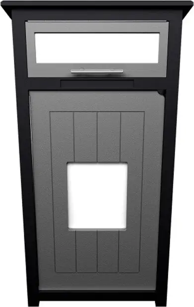 AURA Poubelle extérieure avec couvercle battant 32 gal