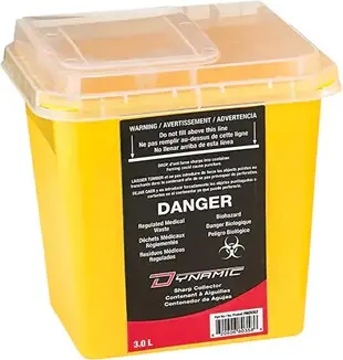 SHARPS Poubelle pour seringues usagées et déchets biomédicaux