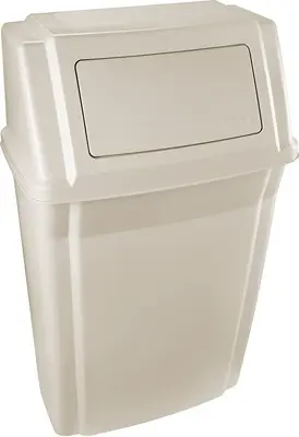 7822 Poubelle murale en plastique beige 15 gal