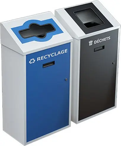 TRANSIT Îlot de récupération mural double 58L