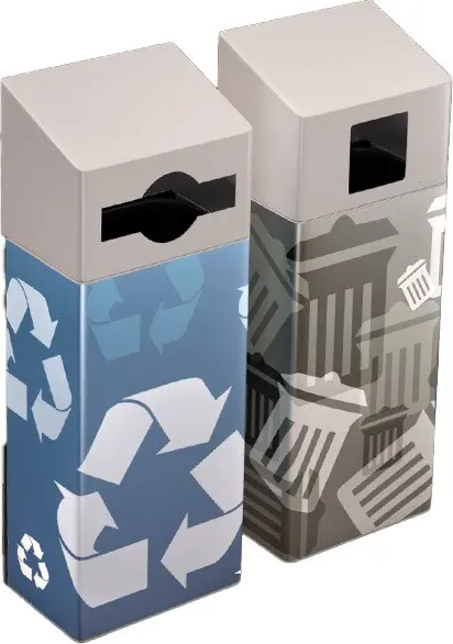 ROCKET Station de recyclage murale double 58L