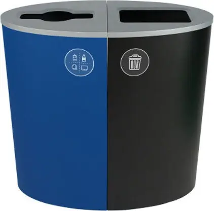 SPECTRUM Station double pour le recyclage mixte 44 gal