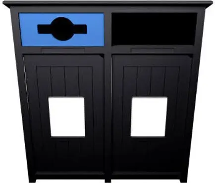 AURA Station de recyclage mixte avec panneau 64 gal