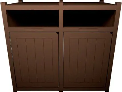 VISION Station de recyclage mixte brun 90 gal