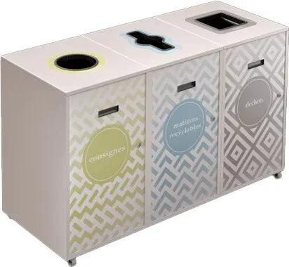 LOUNGE Station de recyclage 3 voies 120L