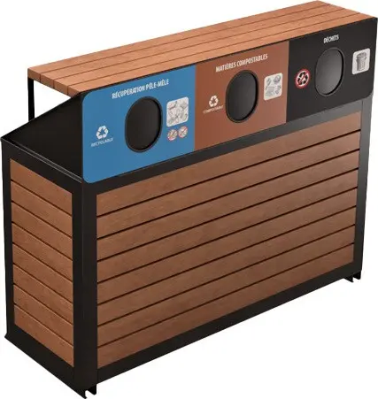 CHARLEVOIX Station de recyclage 3 voies 110L