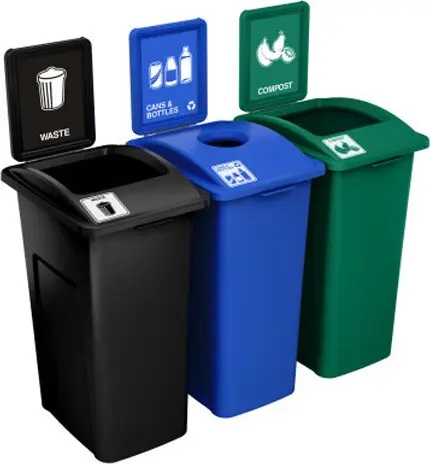 WASTE WATCHER XL Station de recyclage avec panneau 96 gal