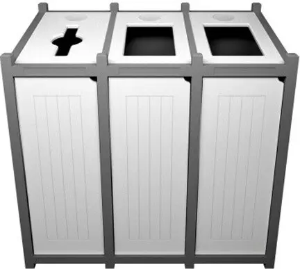 VENTURE Station de recyclage triple personnalisable 69 gal