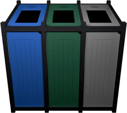 VENTURE Station de recyclage trois voies personnalisable 69 gal