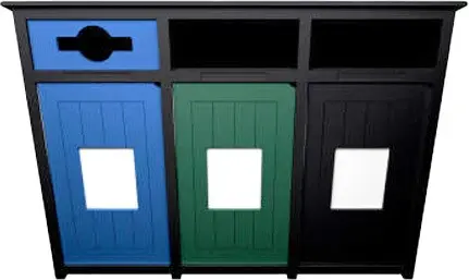 AURA Station de recyclage personnalisable 96 gal