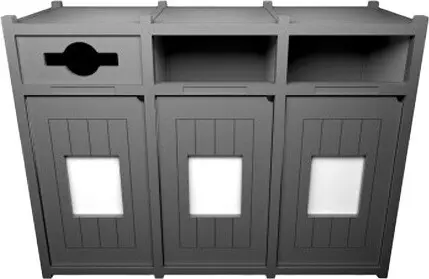 VISION Station de recyclage extérieur 3 voies 96 gal