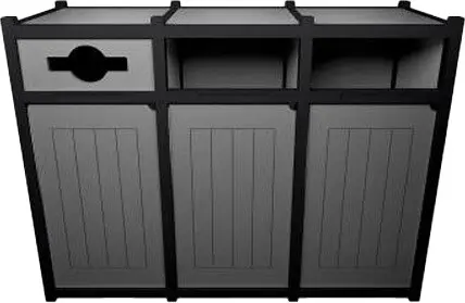 VISION Poubelles de recyclages triple 96 gal