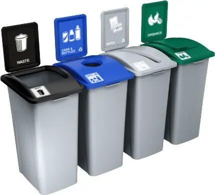 WASTE WATCHER XL Station de recyclage 4 voies 128 gal