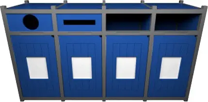 VISION Station de recyclage 4 voies 128 gal