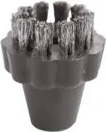 Brosse ronde avec fibres en acier inoxydable, 1"