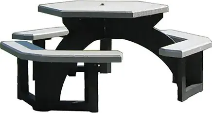 Tables de pique-nique hexagonales