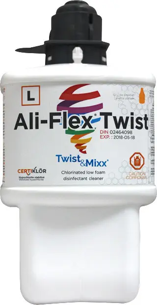 ALI-FLEX TWIST Nettoyant désinfectant chloré à faible mousse