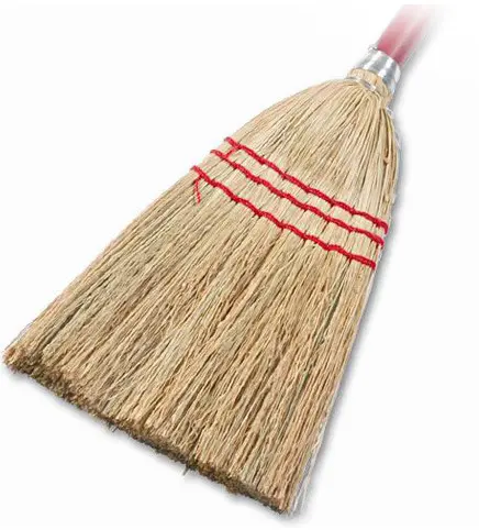 Balai de paille avec manche de 54"