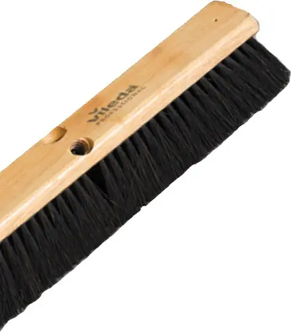 Balai brosse en fibre de Tampico et bloc en bois