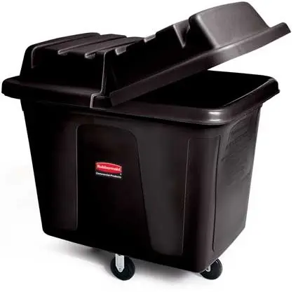 Chariot de buanderie cubique 14 pieds cubes Rubbermaid 4614 Couvercle vendu à part