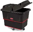 Chariot de buanderie cubique robuste 16 pieds cubes Rubbermaid 4716, Couvercle vendu séparément