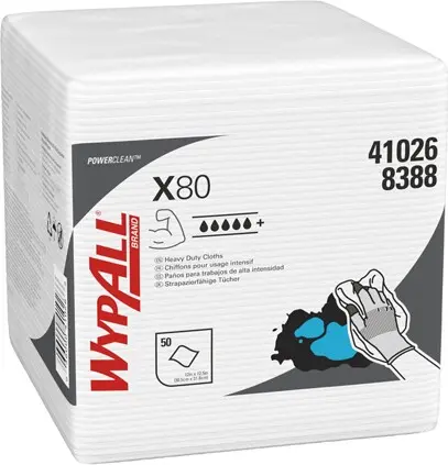 Wypall X80 Chiffons de nettoyage plié en 4