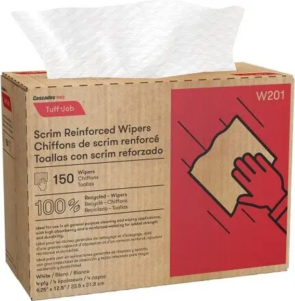 Tuff Job Chiffons de gaze renforcée en boîte pop-up blanc