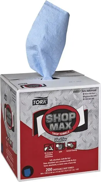 450337 Shopmax Chiffons industriel en boîte pop-up, bleu