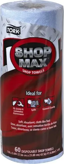 450360 Tork ShopMax Chiffons industriel en rouleau, bleu