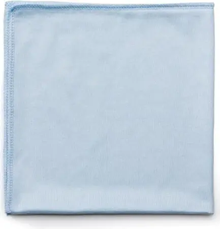 Hygen Q630 Chiffons microfibre bleu 16'' x 16'' pour verres et miroirs