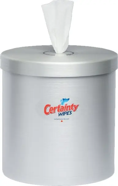 Distributeur de comptoirs en acier inoxydable pour chiffons Certainty