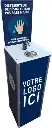 Borne distributeur de désinfectant pour les mains personnalisable
