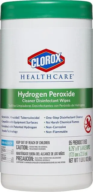 CLOROX HEALTHCARE Lingettes désinfectantes au peroxyde d'hydrogène