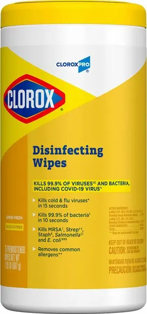 CLOROX PRO Lingettes désinfectantes avec quaternaire