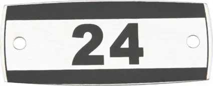 Plaques numérotées pour casiers en acier