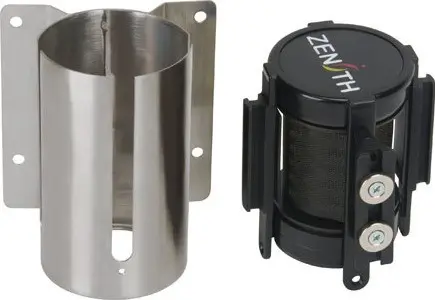 Barrière à fixation murale en acier inox avec ruban magnétique de 7'